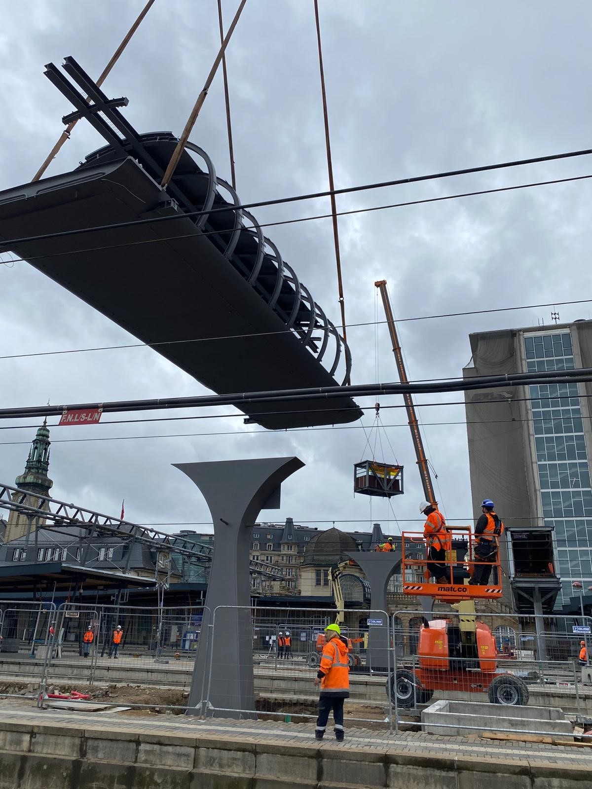 Gare de Luxembourg - Passerelle au-dessus des voies 17