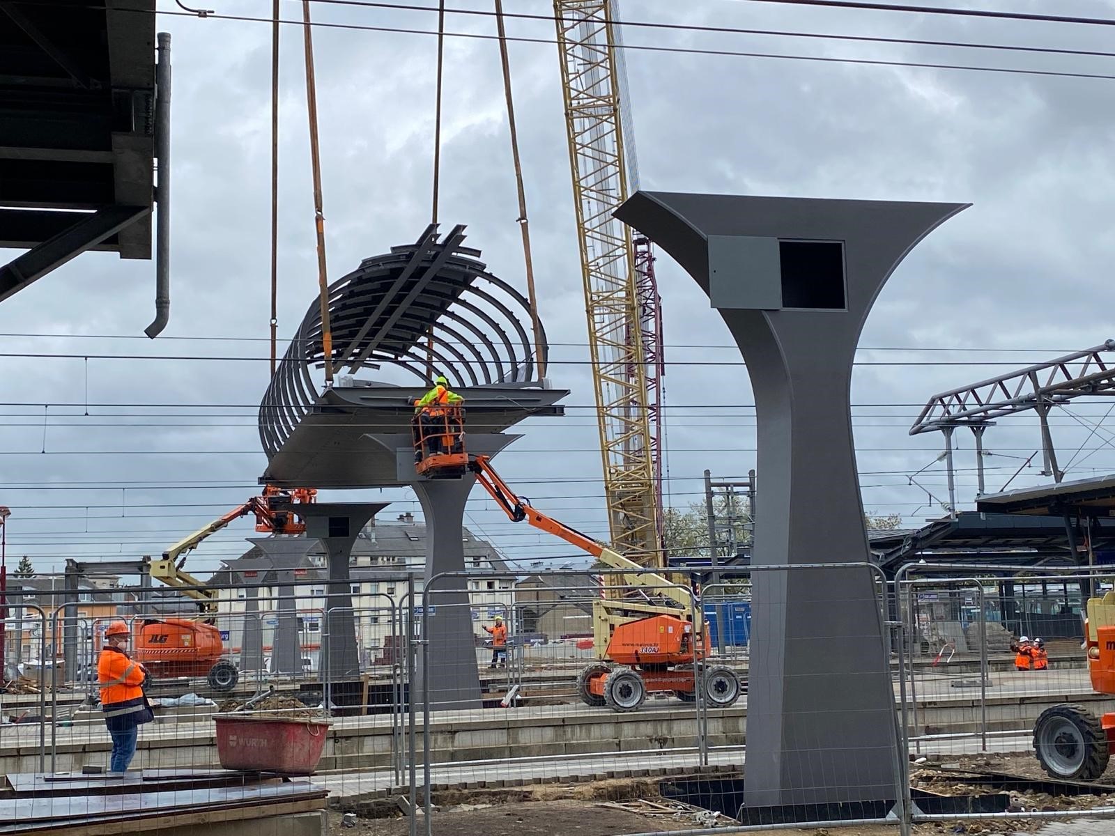 Gare de Luxembourg - Passerelle au-dessus des voies 20