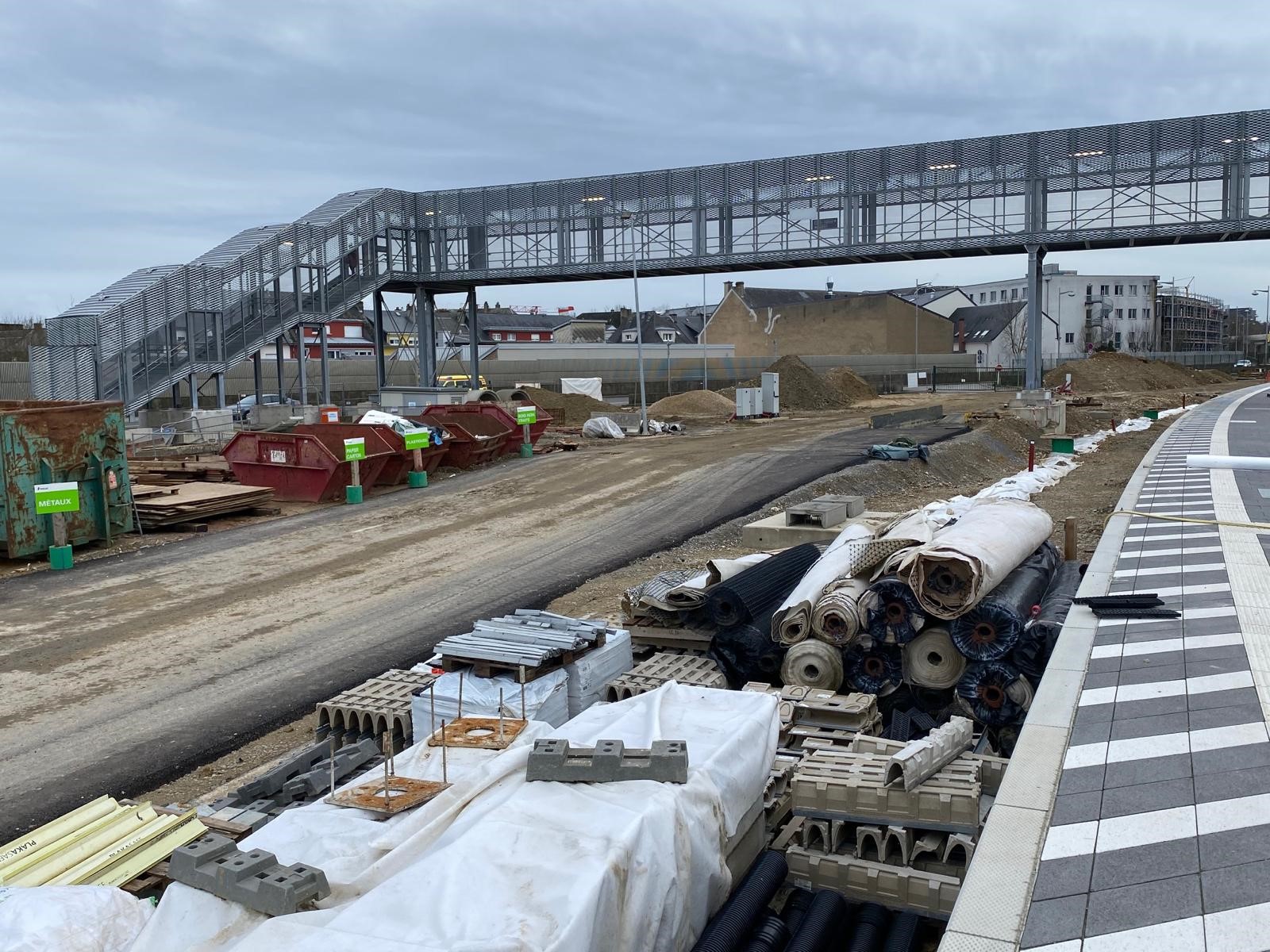 Gare de Luxembourg - Passerelle provisoire modulaire 5