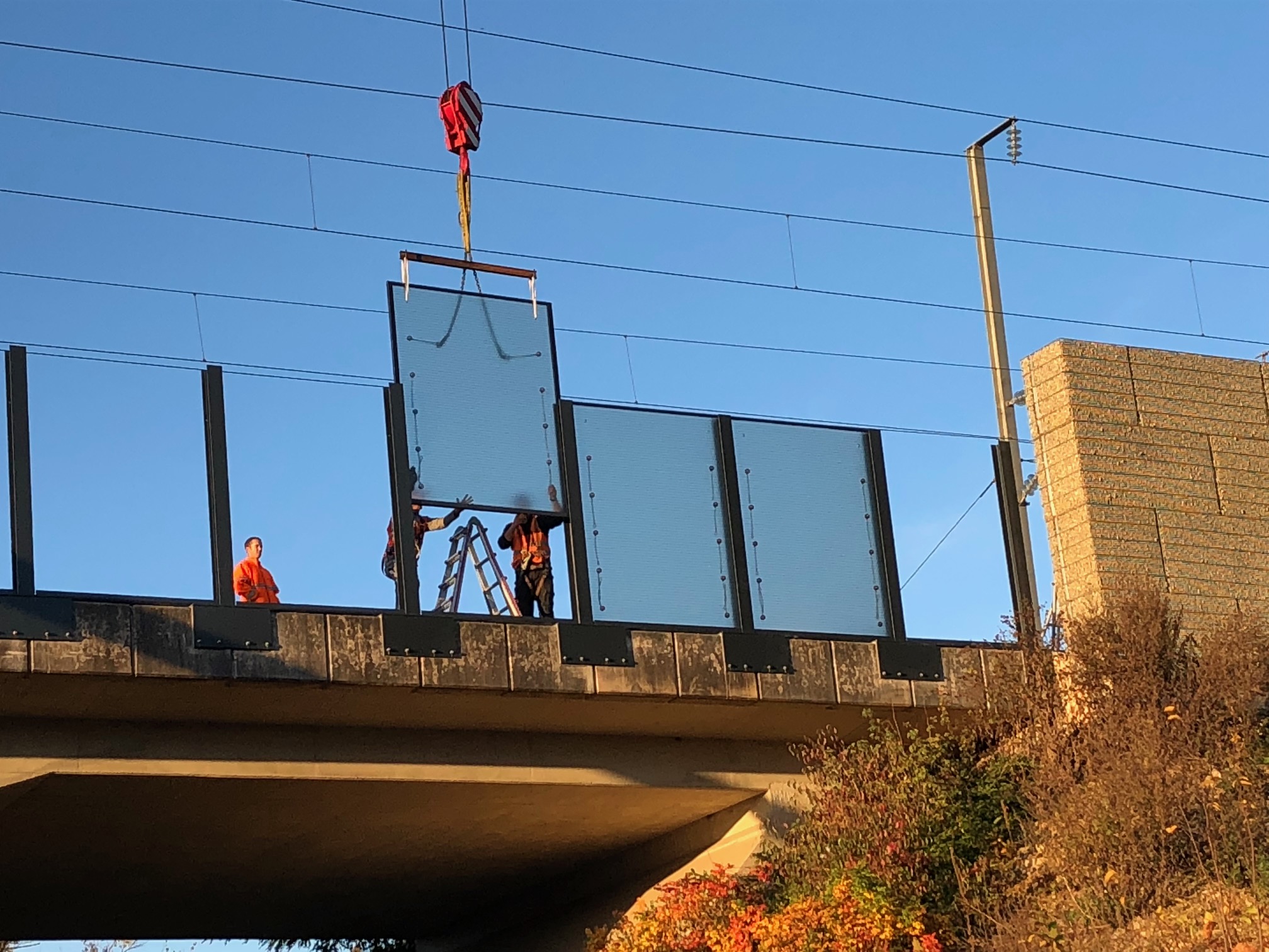 Ligne Luxembourg-Wasserbillig - Pont du Scheidhof - Ecran acoustique vitré 2